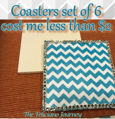Coasters set of 6 which cost me less than $2