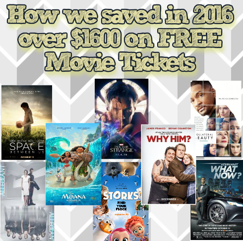 2016 Movies we saw for Free & how we saved over $1600