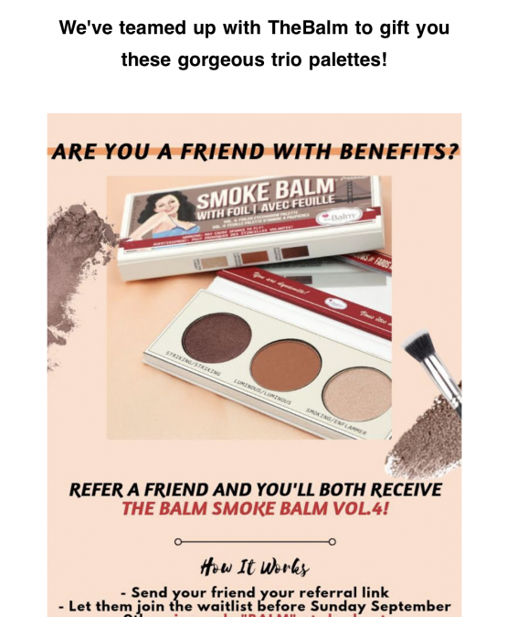 Tribe Beauty Box October 2018 (refer a friend gift)