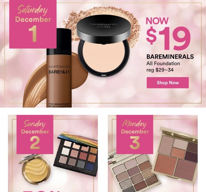 12/3 – Ulta 25 Days of Surprise Deals Stila Eyeshadow Palettes 50% off