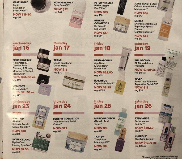 Ulta Love your Skin event (Sneak Peek) Starts 1/6/19