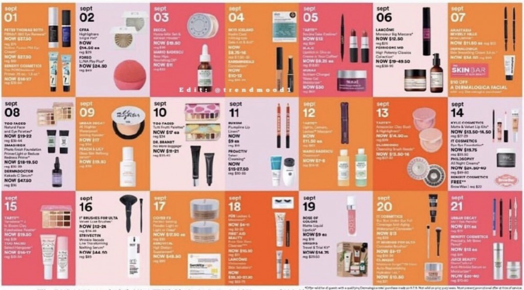 Ulta 21 Days of Beauty Event 2019 (Starts 9/1/19) Sneak Peek