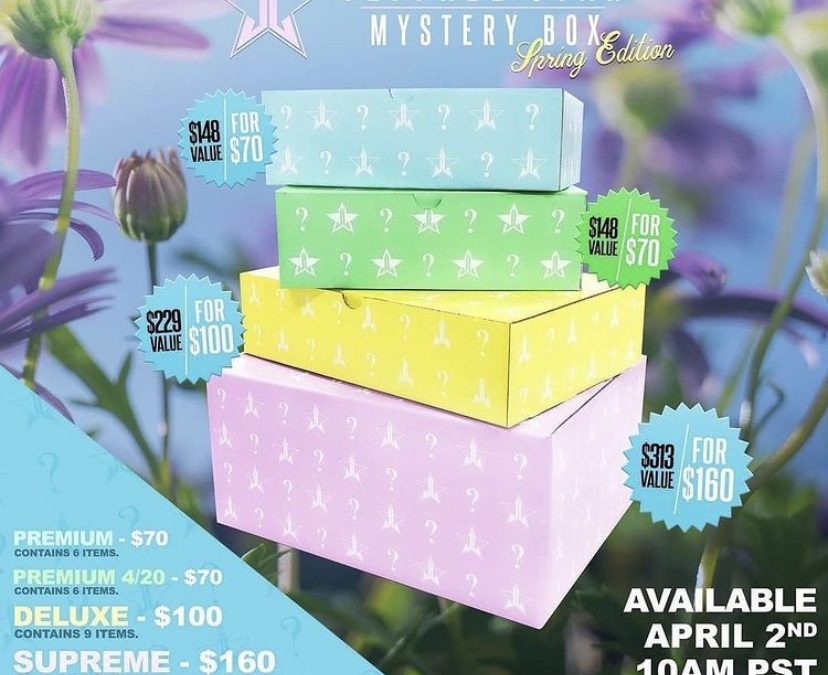 Jeffree Star Spring Mystery Box 2021 – 5 Options prices and date